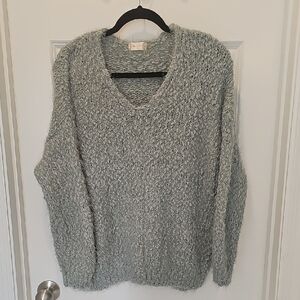 Altar'd State Gray V-Neck Sweater